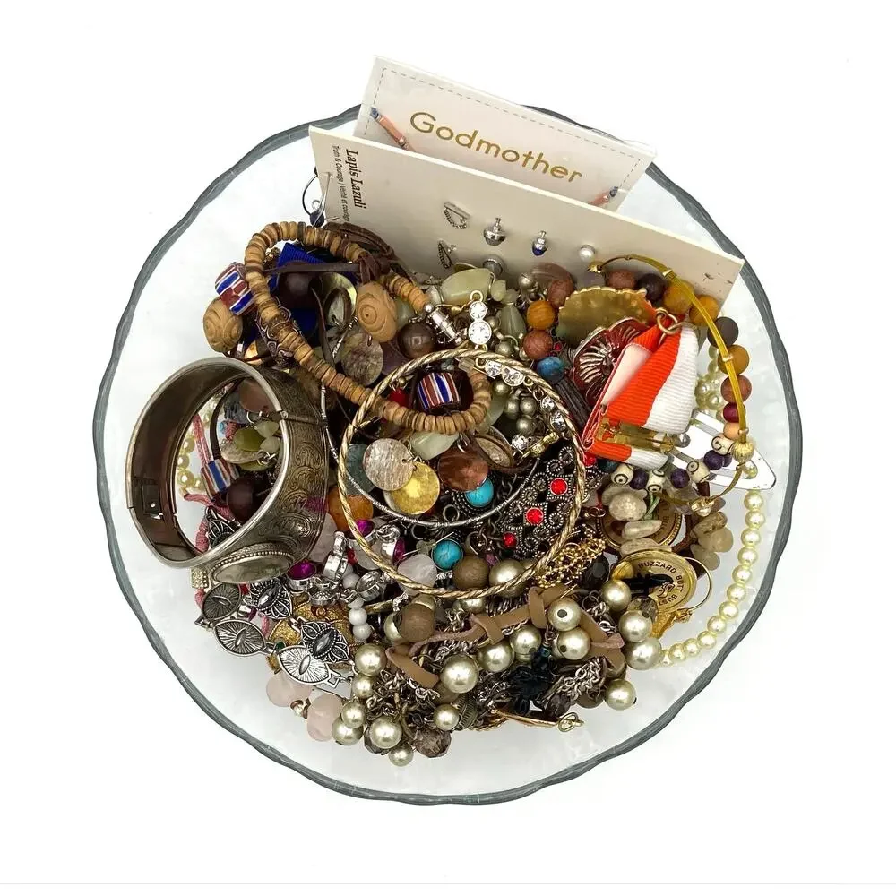 Jewelry Junk Lot Crafts Wearable Broken Junk Drawer Vintage To Modern  3.03 LBS